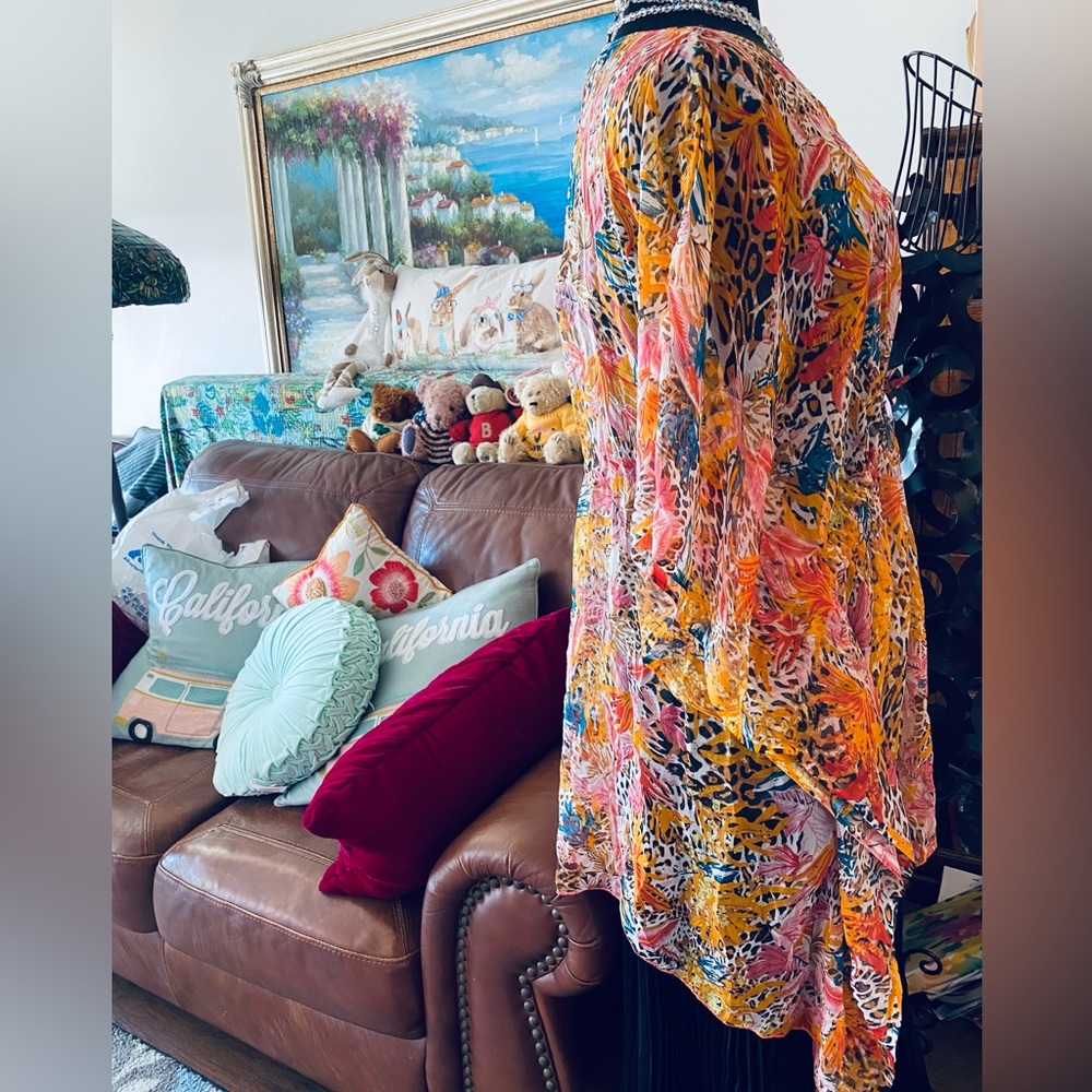 Leopard Tropical beach cover up - Picture 5 of 5
